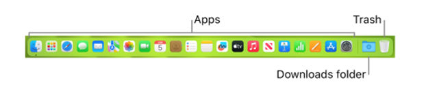 Image showing Apple macOS Dock strip of icons.
